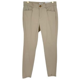 NWT LOFT Women’s 2023 Mid Rise Skinny Ankle‎ Pants Light Khaki Size 4 Preppy